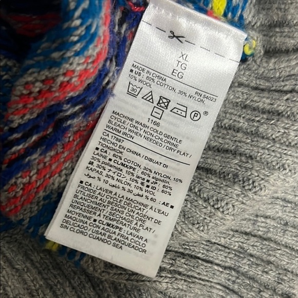 Old Navy Multicolor Sweater Fair isle Dad sweater crew neck  XL - Picture 4 of 9